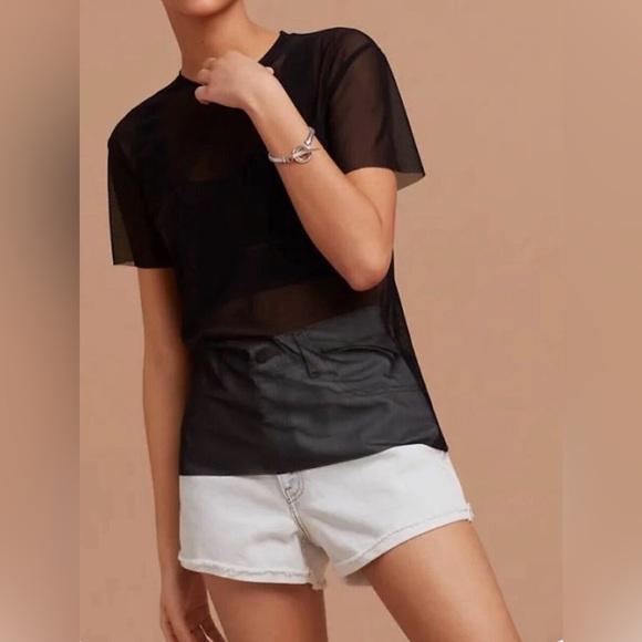 Aritzia Wilfred Free Mesh T Shirt Sz M - Picture 3 of 6